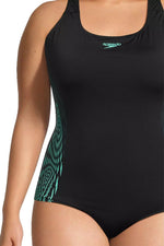 Speedo Women's Placement Medalist Swimsuit Swimming Costume Plus Size BNWT