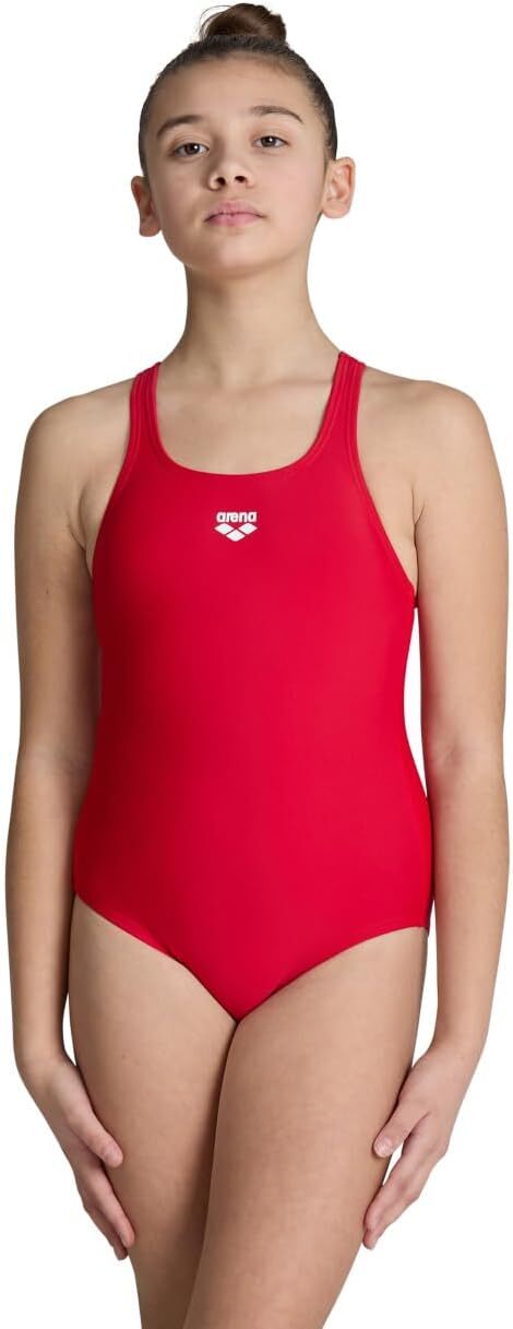 Arena Girl's Dynamo Jr Junior One Piece Swimsuit Swimming Costume Red BNWT