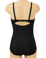 Beach To Beach Women's Black Lace Print Bandeau Swimsuit Swimming Costume BNWT