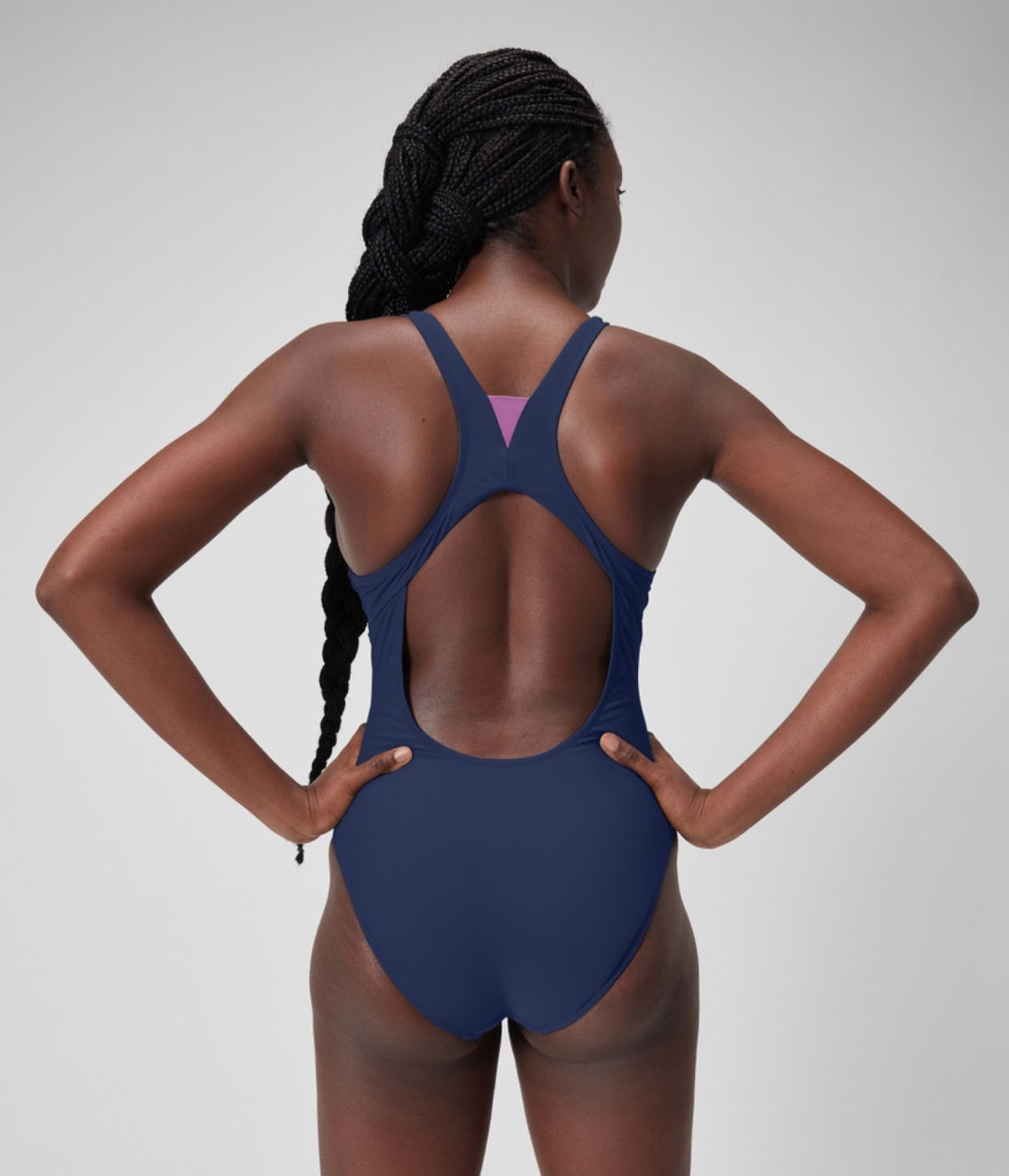 Speedo Women's Solid High Neck Swimsuit Swimming Costume Swimwear BNWT