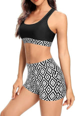 Shekini Women's High Waist Bikini Swimsuit Swimming Costume Swimwear BNWT