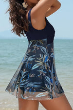 Shekini Women's V-Neck Swim Dress Swimsuit Swimming Costume with Boy Short BNWT