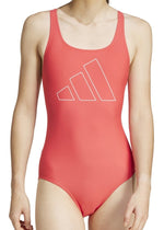 Adidas Women's Big Bars Swimsuit Swimming Costume X-Back Swimwear JJ0430 BNWT