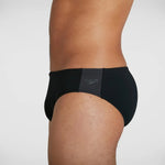 Speedo Men's Boom Logo Splice 7cm Brief Swimming Costume Swimsuit Black BNWT