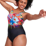 Speedo Women's Digital Placement U-Back Swimsuit Swimming Costume BNWT