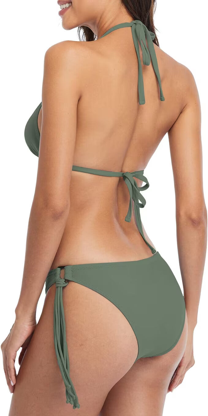 Charmo Women's Padded String Halter Bikini Swimsuit Swimming Costume BNWT