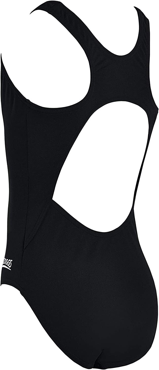 Zoggs Girls Cottesloe Black Sports Back Swimsuit Swimming Costume BNWT