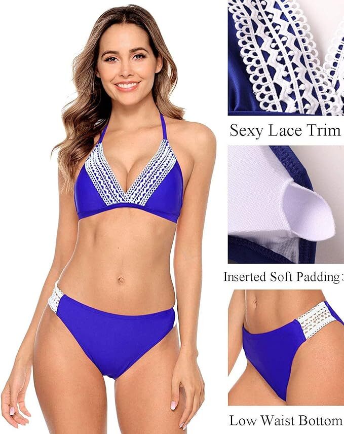 Attraco Women's Padded Bikini Two Piece Swimsuit Swimming Costume BNWT