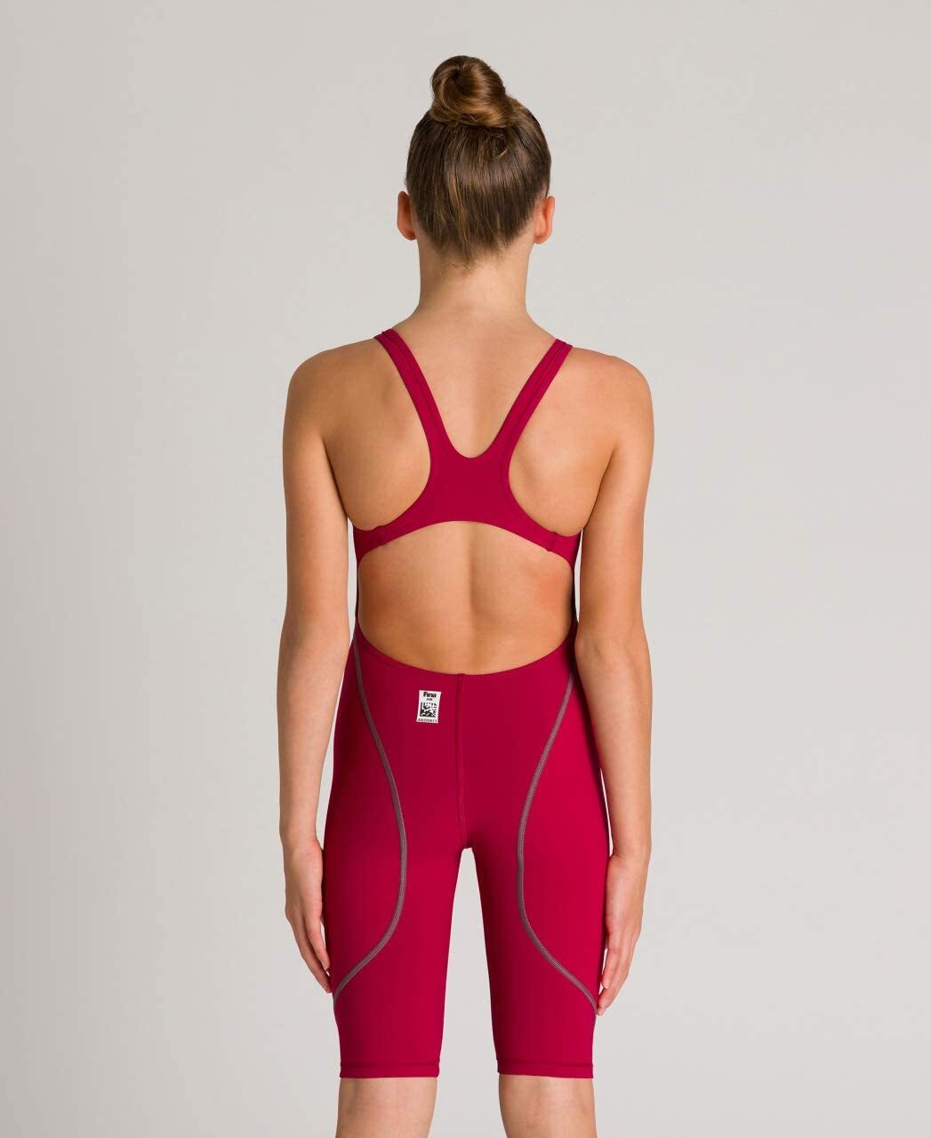 Arena Girls Powerskin St 2.0 Open Back Racing Swimsuit Swimming Race Red BNWT
