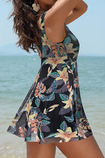 Shekini Women's V-Neck Swim Dress Swimsuit Swimming Costume with Boy Short BNWT