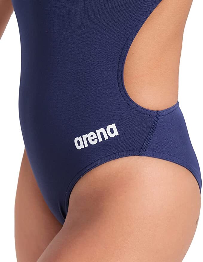 Arena Women's Team Challenge Solid Swimsuit Swimming Costume Navy BNWT