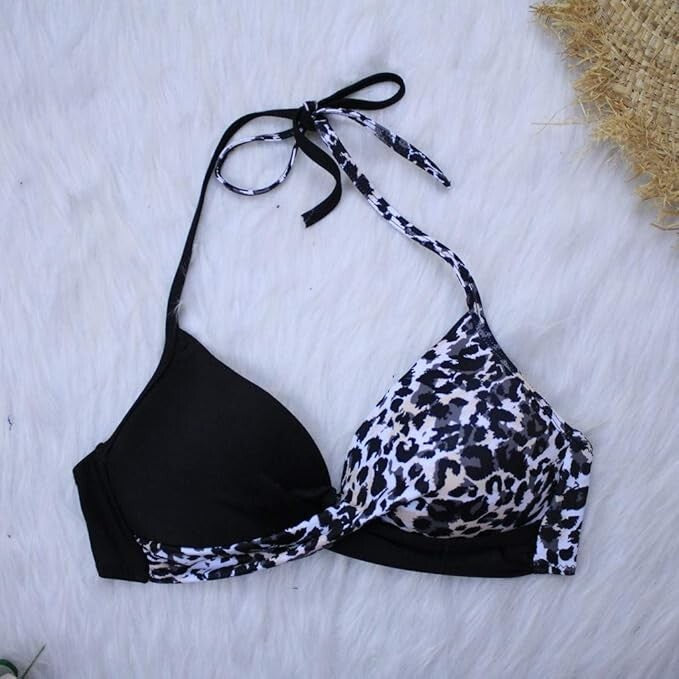 CheChury Women's Halter Twist High Waist Bikini Swimsuit Swimming Costume BNWT