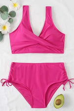 CheChury Women's High Waist Twist Front Bikini Swimsuit Swimming Costume BNWT