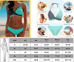 CheChury Women's Padded Push-Up Bikini Swimsuit Swimming Costume BNWT