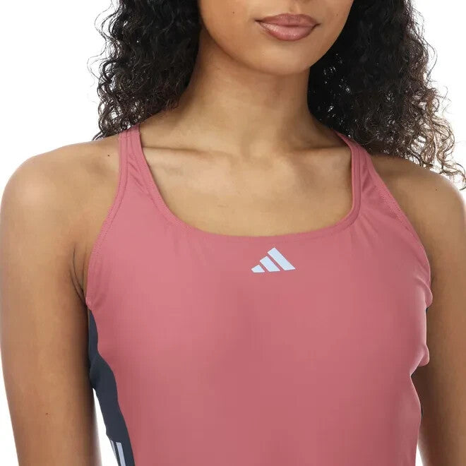 Adidas Women's 3-Stripes Colorblock Swimsuit Swimming Costume HR4364 BNWT