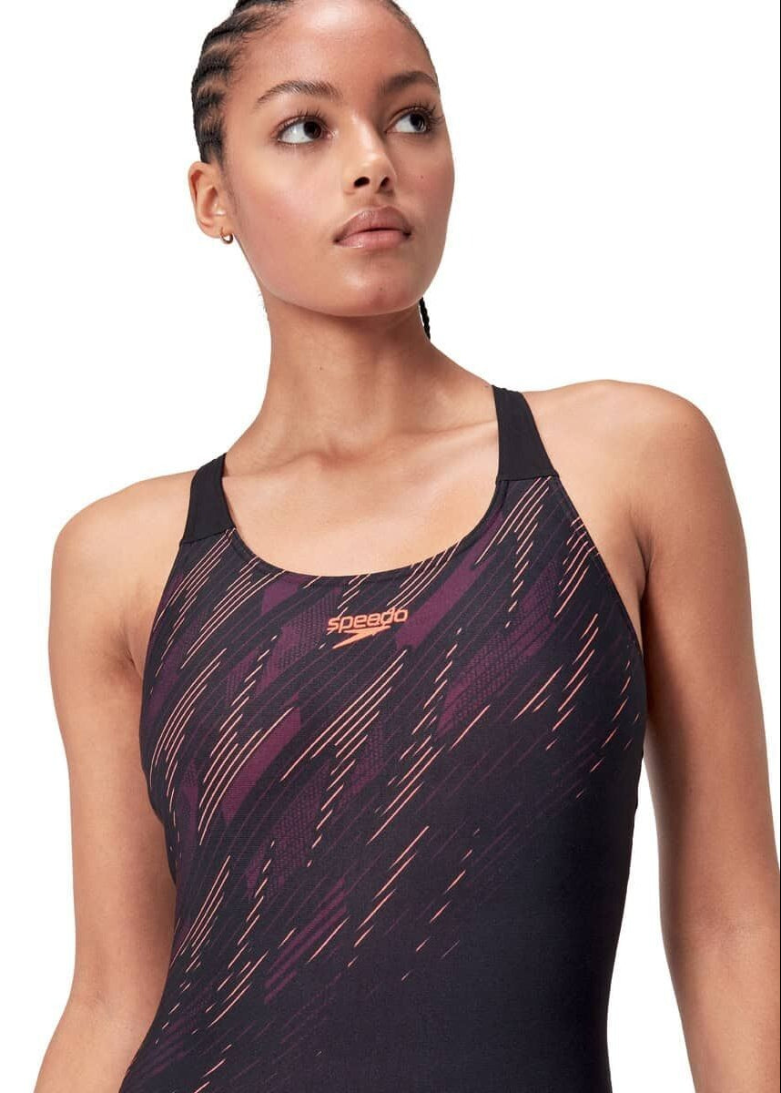 Speedo Women's Hyperboom Placement Muscleback Swimsuit Swimming Costume BNWT