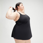 Speedo Women's Plus Size Swim Dress Top Swimsuit Swimming Costume Black BNWT