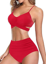 Chechury Women's Tummy Control Wrap Bikini Set Swimsuit Swimming Costume BNWT