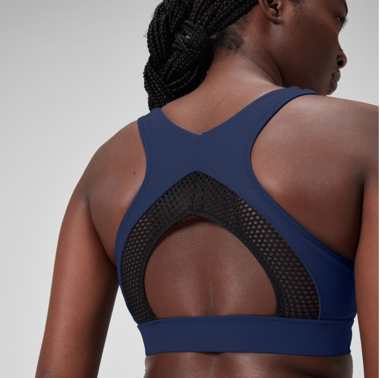 Speedo Women's Solid High Neck Crop Top Swimsuit Swimming Costume Swimwear BNWT