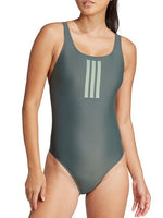 Adidas Women's 3-Stripes V Back One Piece Swimsuit Swimming Costume JG5818 BNWT