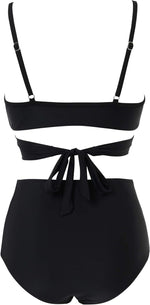RXRXCOCO Women's Tummy Control Wrap Bikini Set Swimsuit Swimming Costume BNWT