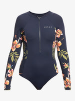Roxy Women's One Piece Into The Sun Bodysuit Long Sleeved Back Zip Swimsuit BNWT