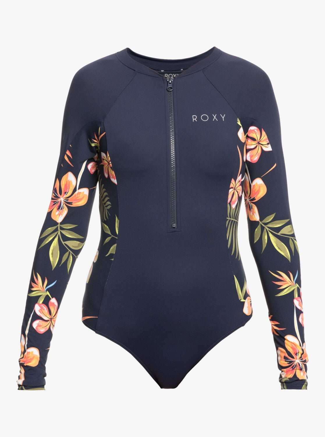 Roxy Women's One Piece Into The Sun Bodysuit Long Sleeved Back Zip Swimsuit BNWT