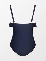 Cupshe Women's Tummy Control Ruffle Trim Ruched Swimsuit Swimming Costume BNWT