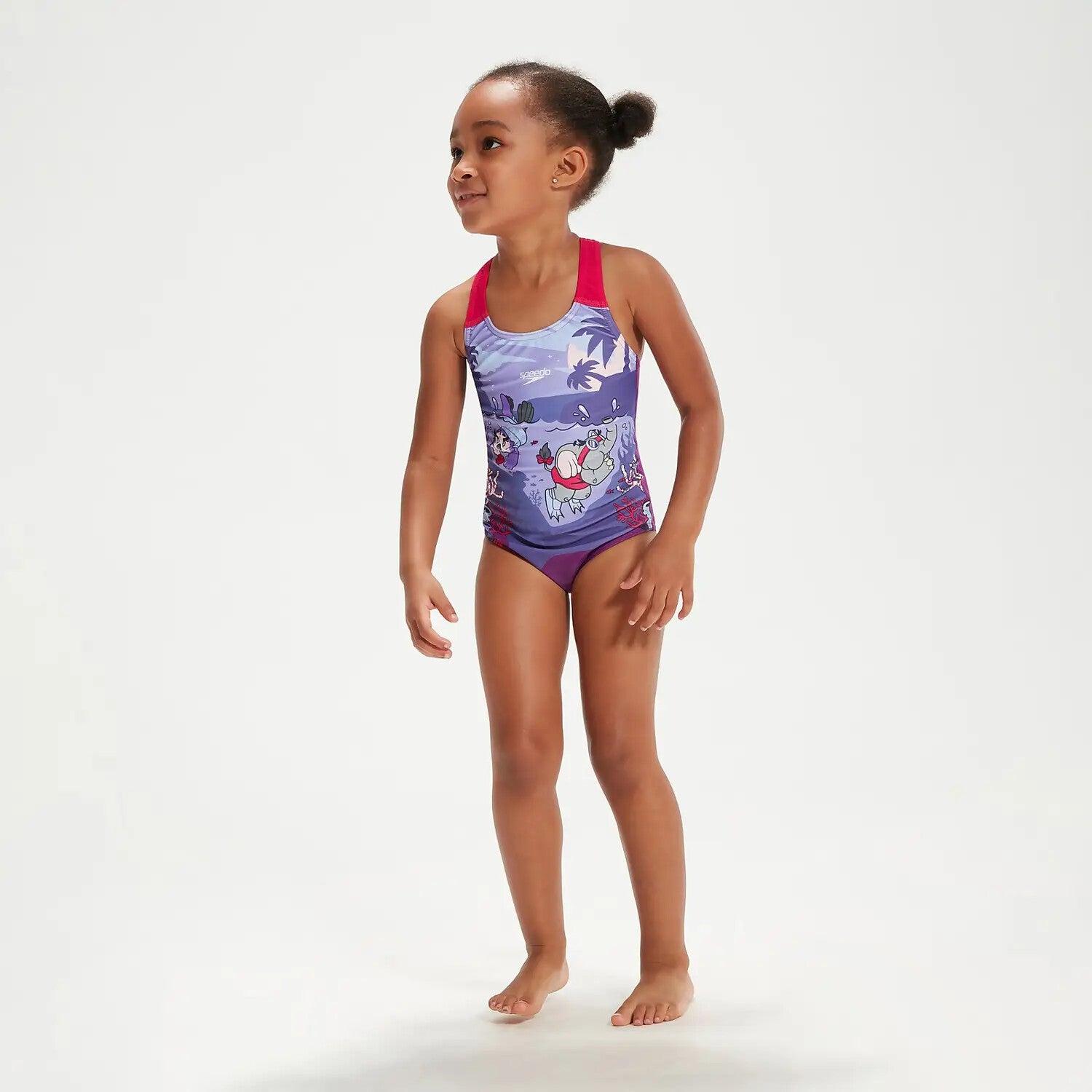 Speedo Girl's Learn To Swim Crossback Swimsuit Swimming Costume Junior BNWT