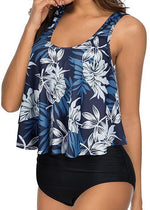 RXRXCOCO Women's Padded Tankini High Waist Swimsuit Swimming Costume BNWT