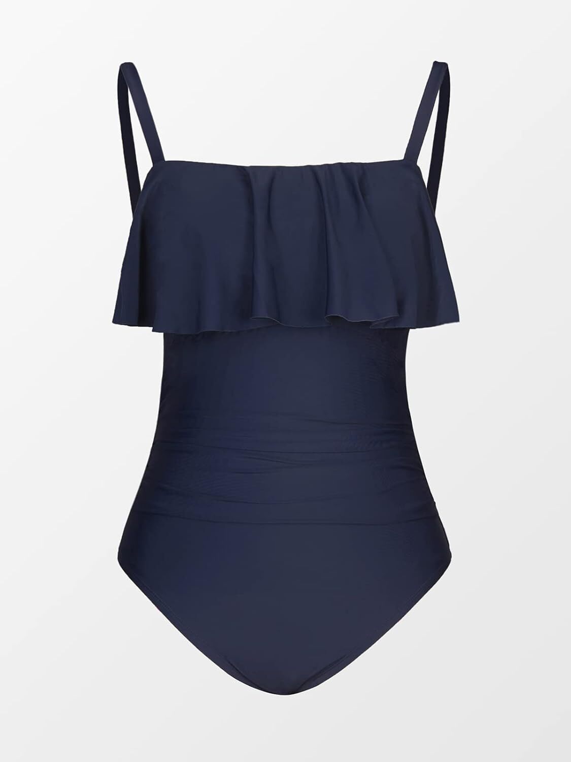 Cupshe Women's Tummy Control Ruffle Trim Ruched Swimsuit Swimming Costume BNWT