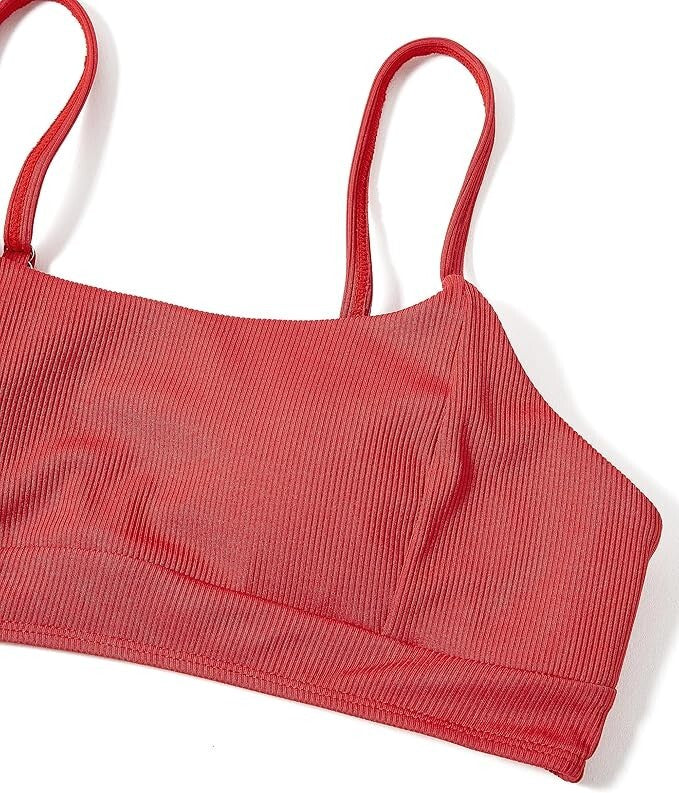 RXRXCOCO Tummy Control High Waist Ribbed Bikini Swimsuit Swimming Costume BNWT