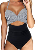 DOULAFASS Women's Tummy Control Cutout One Piece Swimsuit Swimming Costume BNWT