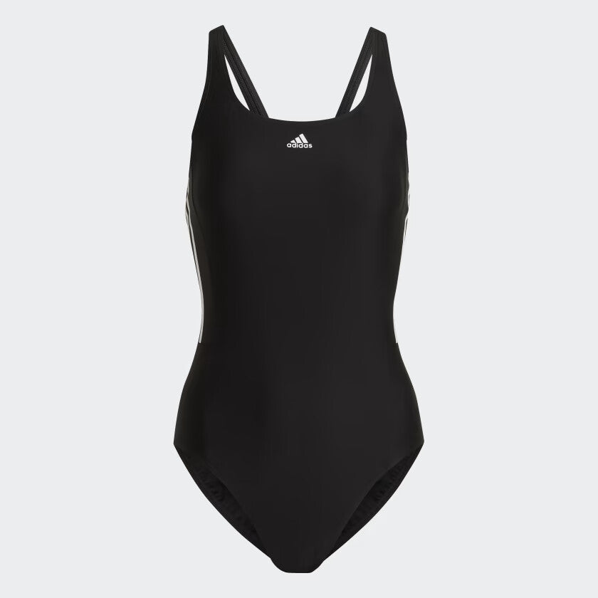 Adidas Women's Mid 3-Stripes Swimsuit Swimming Costume HA5993 BNWT