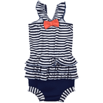 Splash About Happy Nappy Costume Reusable Neoprene Nautical Bows Boy Girl BNWOT