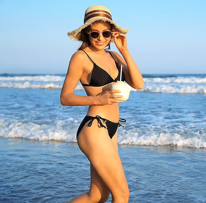 CharmLeaks Women's Medium Waist Bikini Bottom Swimsuit Swimming Costume BNWT