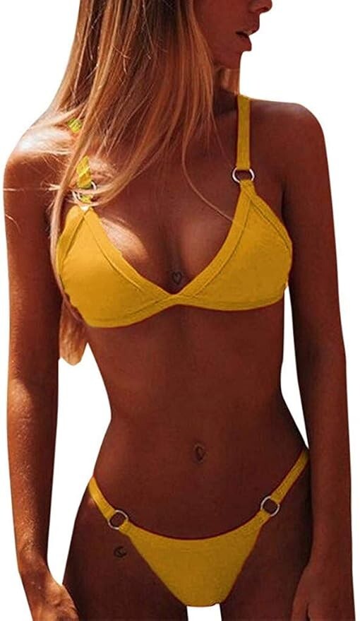 Chechury Women's Triangle Low Waist Sexy Bikini Swimsuit Swimming Costume BNWT