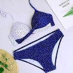 CheChury Women's Halter Twist High Waist Bikini Swimsuit Swimming Costume BNWT