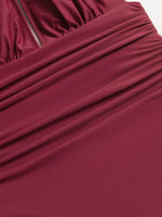 Cupshe Women's V Neck Halter Tummy Control Ruched Swimsuit Swimming Costume BNWT
