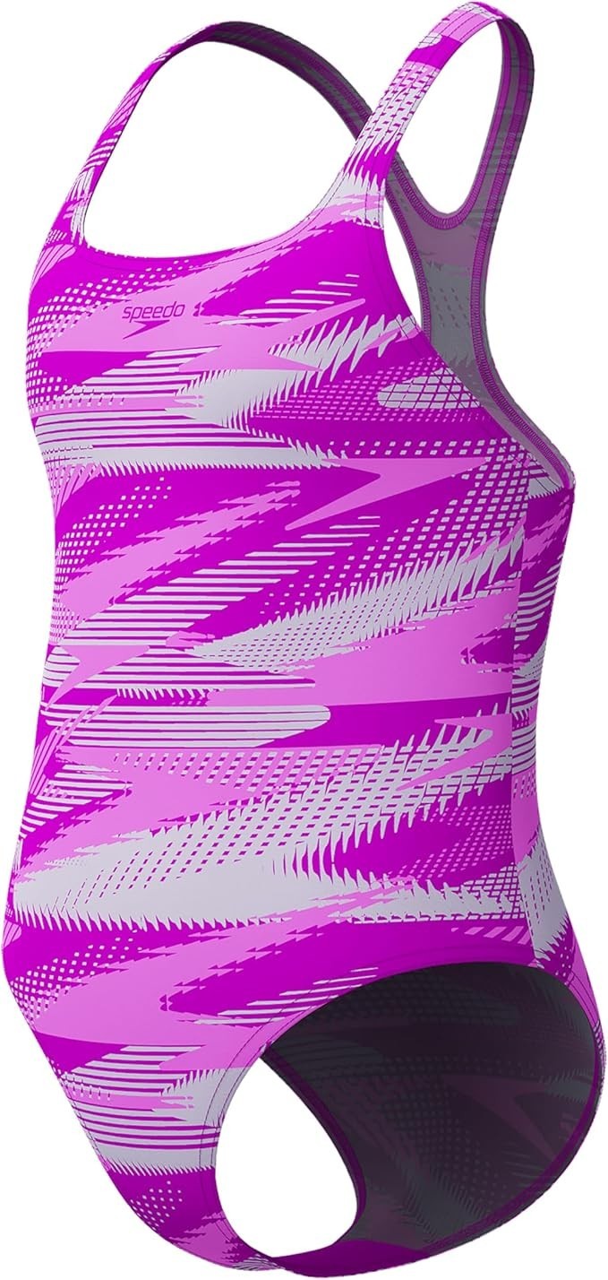 Speedo Girls Hyperboom Allover Medalist Swimsuit Swimming Costume Junior BNWT