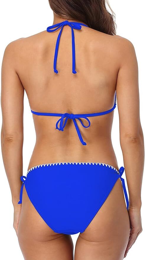 Charmo Women's Padded String Halter Bikini Swimsuit Swimming Costume BNWT