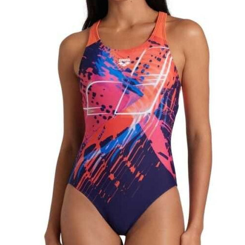 Arena Women's Funny Spot V Back Calypso One Piece Swimsuit Swimming Costume BNWT
