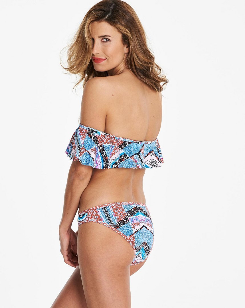 Sunseeker Women's Decorative Daze Off Shoulder Frill Bikini Top Swimsuit BNWT