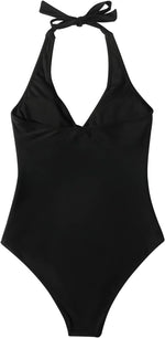 RXRXCOCO Women's Halter High Waist Tummy Control Swimsuit Swimming Costume BNWT