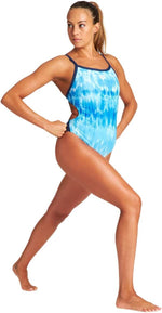 Arena Women's Tie Dye Stripes Challenge Back Swimsuit Swimming Costume BNWT