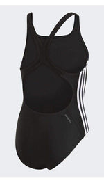 Adidas Girls Fit 3 Three Stripe Kids/Junior Swimsuit Swimming Costume Suit BNWT