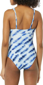 Amazon Essentials Women's Plunge Shaping Swimsuit Swimming Costume Blue BNWT