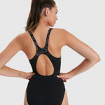 Speedo Women's Hyperboom Splice Muscleback Swimsuit Swimming Costume Black BNWT