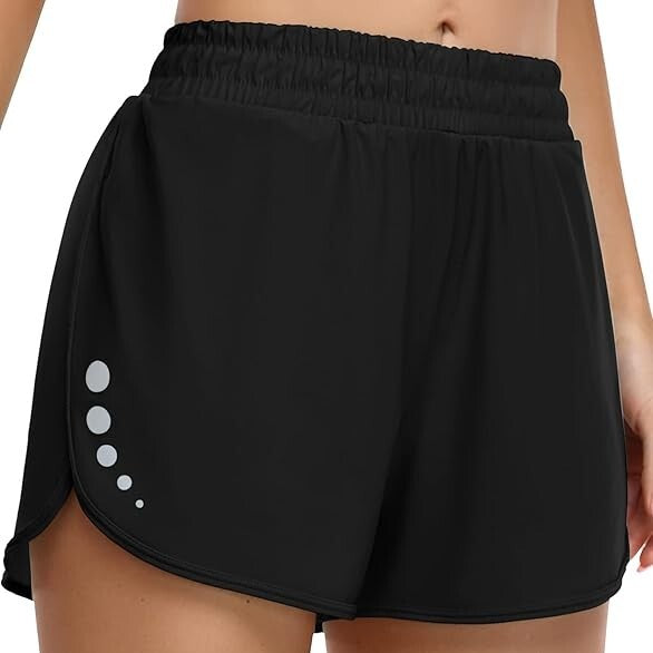 Attraco Women's High Waisted Swim Shorts Swimsuit Swimming Costume BNWT