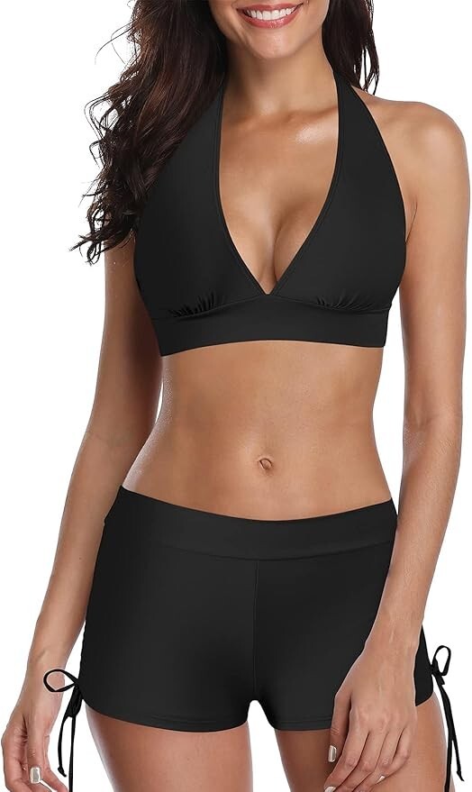 CheChury Women's High Waist Bikini Swimsuit Swimming Costume BNWT